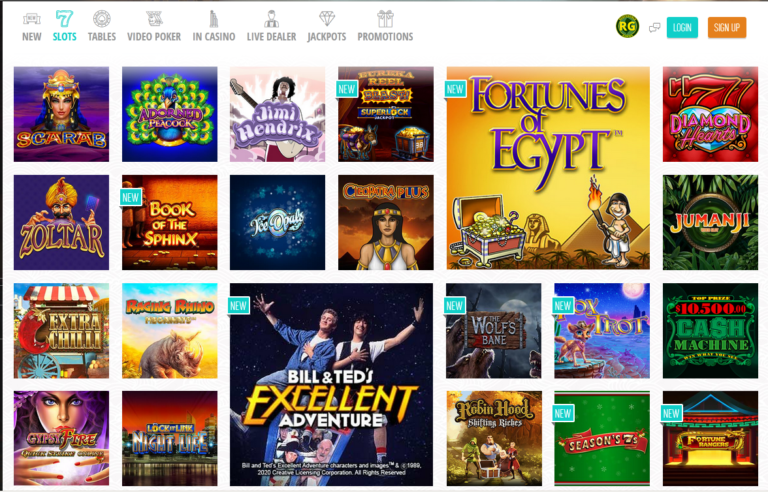 Ocean Casino games screenshot