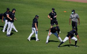 Yankees training session